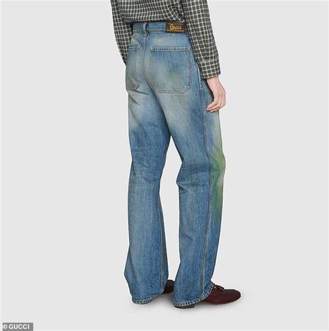 gucci printed jeans|Gucci distressed jeans.